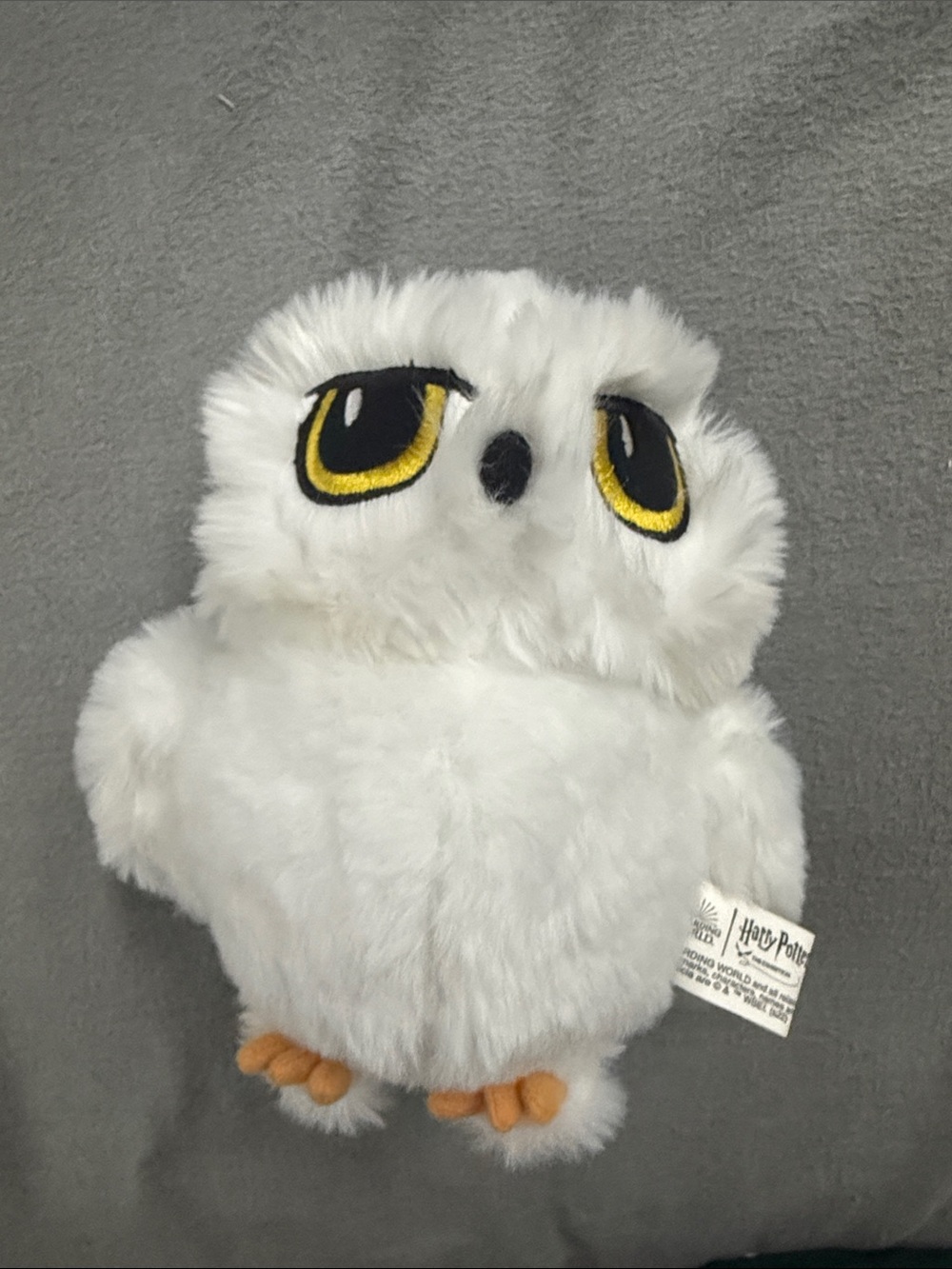 Harry Potter White Plush Owl with Yellow Eyes